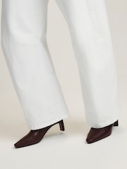 The Set Chisel Toe Heel Ankle Boots Burgundy Red - Image 4 of 7