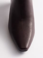 The Set Chisel Toe Heel Ankle Boots Burgundy Red - Image 7 of 7
