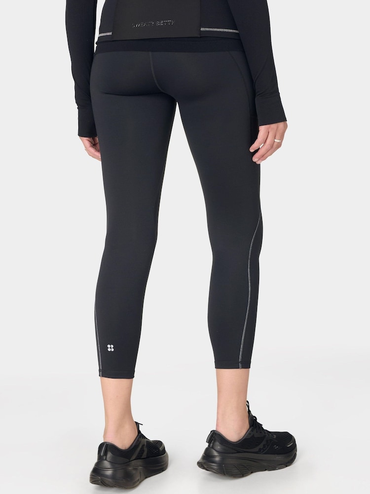 Black Ground - Леггинсы для бега Sweaty Betty Therma Boost 7/8 - Изображение 2 11