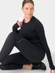 Black Ground - Леггинсы для бега Sweaty Betty Therma Boost 7/8 - Изображение 5 11