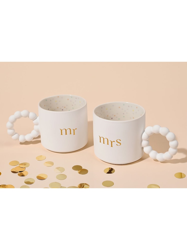 Widdop White Mr & Mrs Mug - Image 1 of 5