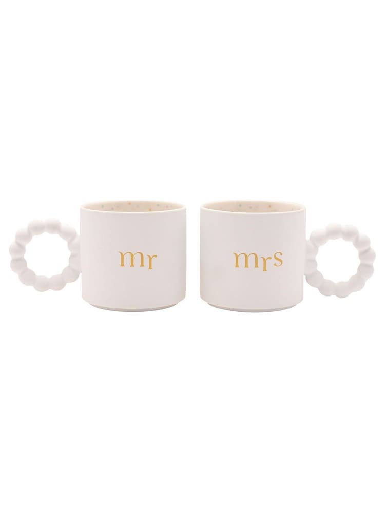 Widdop White Mr & Mrs Mug - Image 2 of 5