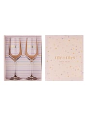 Widdop Set of 2 Clear Wine Mr & Mrs Glasses - Image 2 of 2