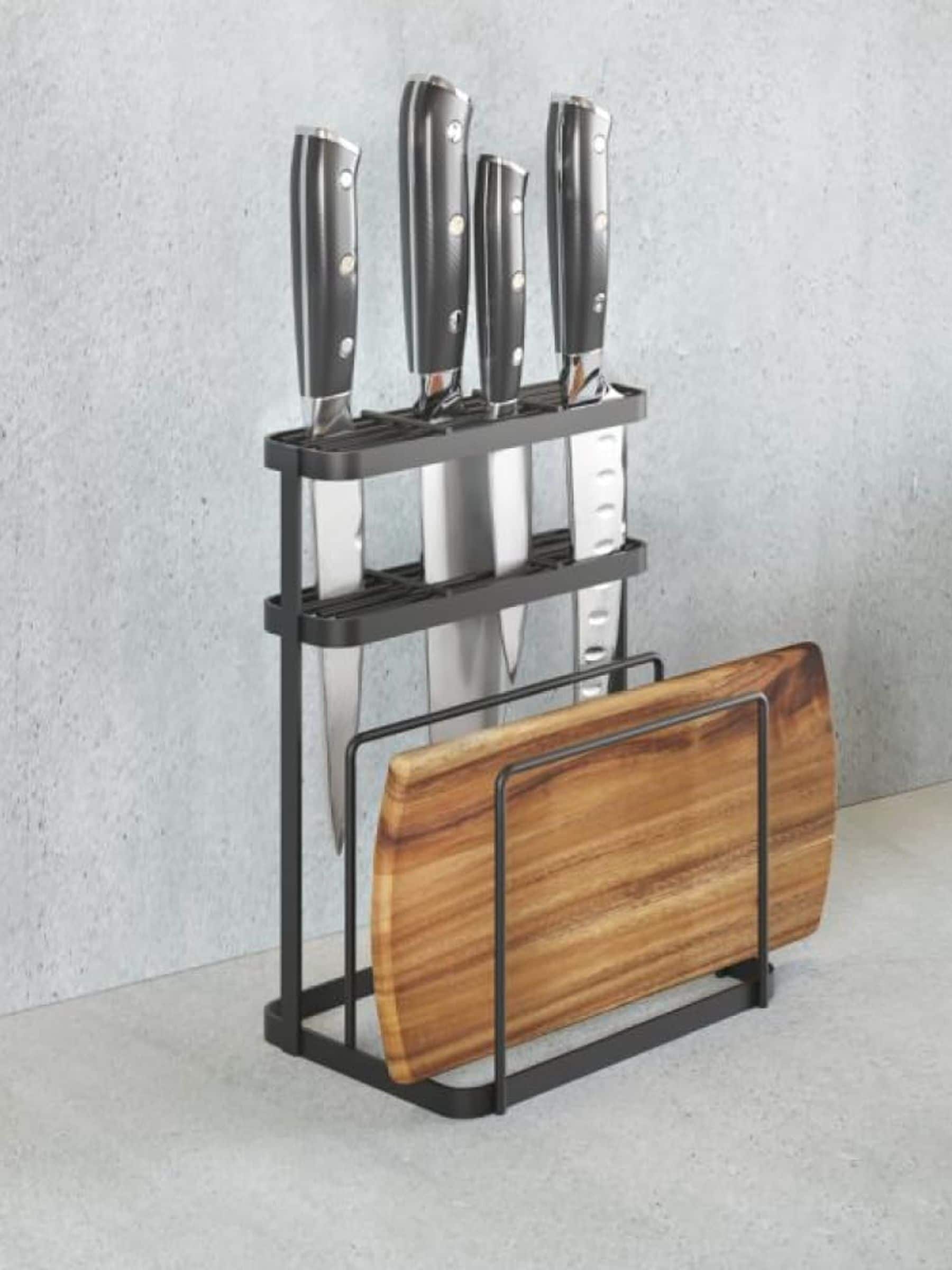 Metaltex Knife & Cutting Board Organiser - Black - Image 2