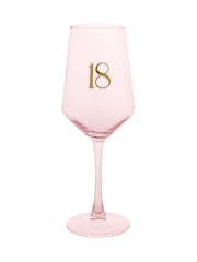 Widdop Pink Wine Glass 18 - Image 1 of 2