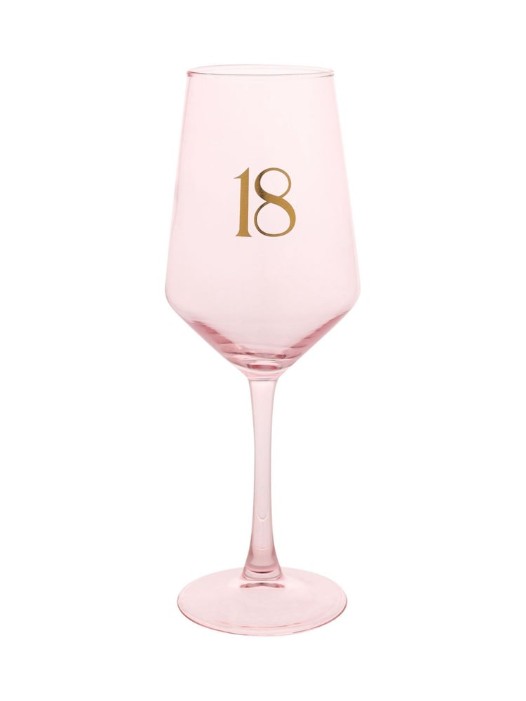 Widdop Pink Wine Glass 18 - Image 1 of 2
