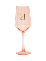 Widdop Peach Wine Glass - Image 1 of 2