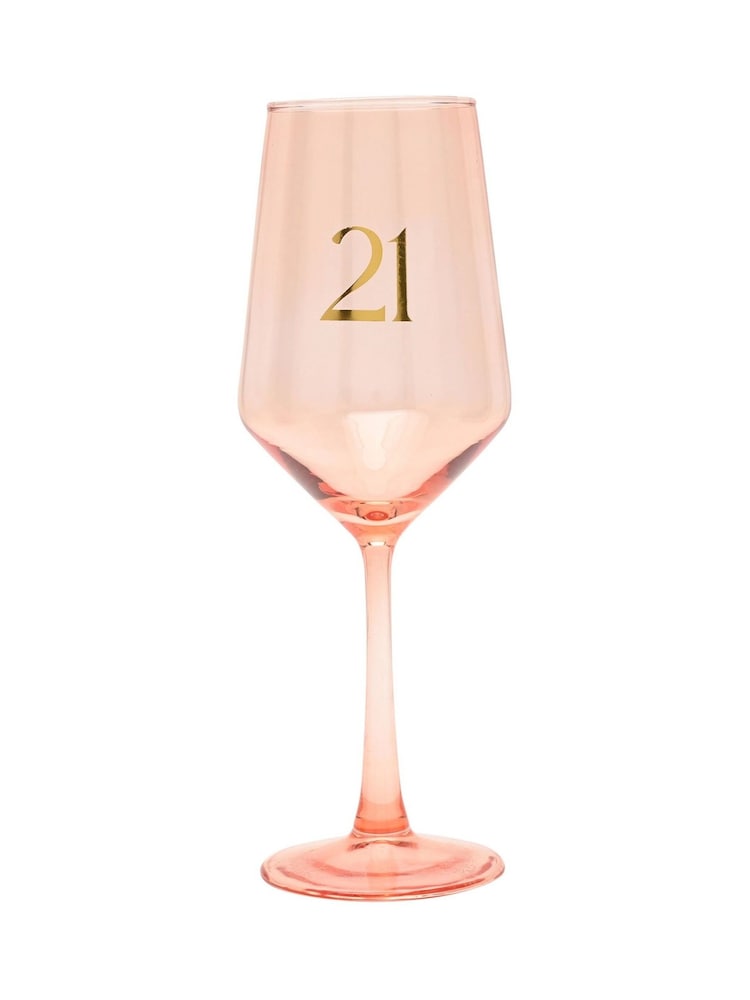 Widdop Peach Wine Glass - Image 1 of 2