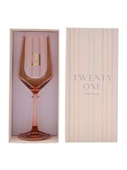 Widdop Peach Wine Glass - Image 2 of 2