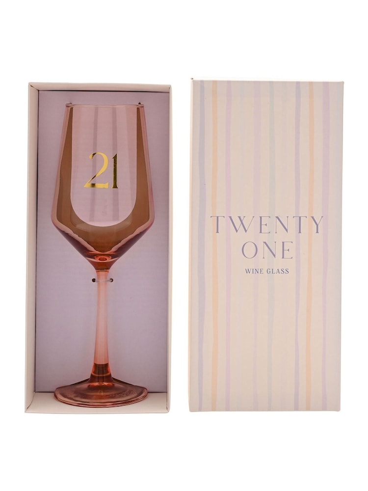 Widdop Peach Wine Glass - Image 2 of 2