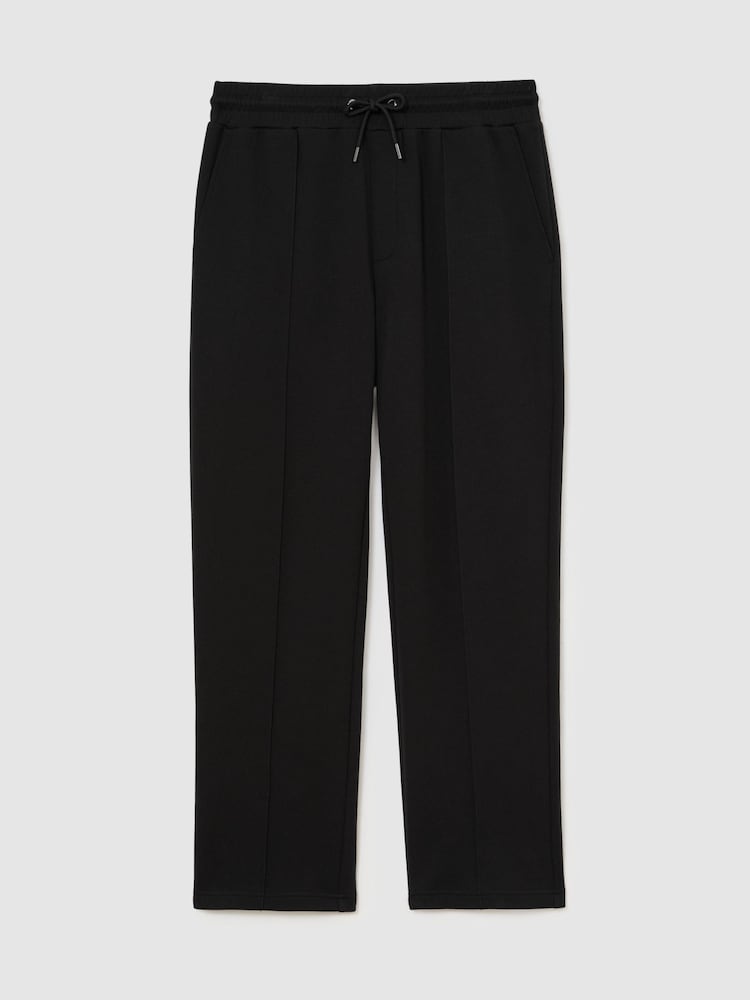 Reiss Black Form Premium Interlock Straight-Leg Joggers - Image 2 of 6 Reiss Black Form Premium Interlock Straight-Leg Joggers - Image 2 of 6