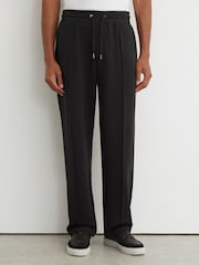 Reiss Black Form Premium Interlock Straight-Leg Joggers - Image 3 of 6