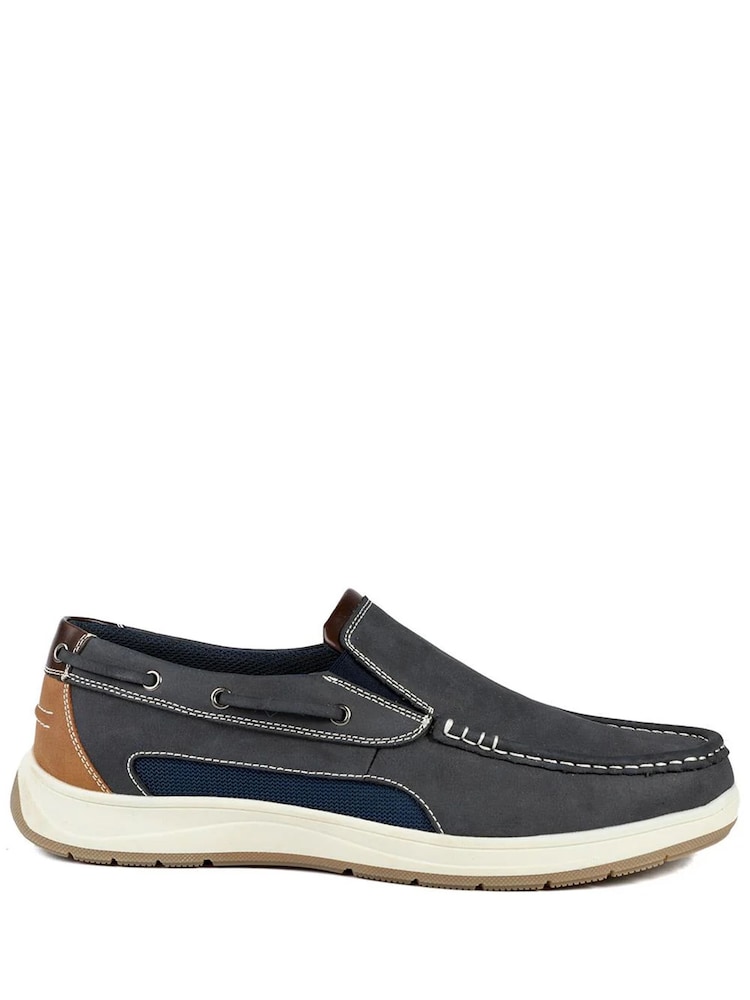Pavers Navy Wide Fit Slip On Casual Shoes - Image 1 of 4