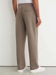 Reiss Mushroom Brown Form Premium Interlock Straight-Leg Joggers - Image 5 of 6