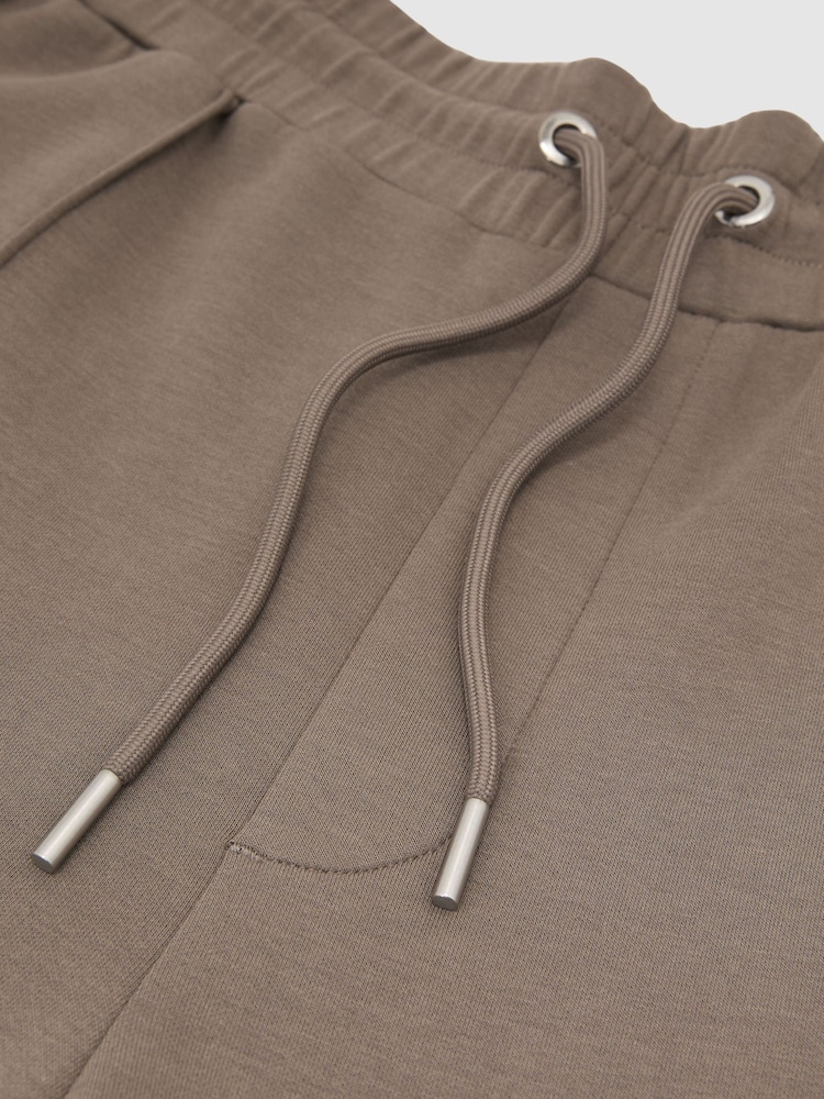 Reiss Mushroom Brown Form Premium Interlock Straight-Leg Joggers - Image 6 of 6 Reiss Mushroom Brown Form Premium Interlock Straight-Leg Joggers - Image 6 of 6