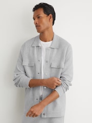 Reiss Plaistow R-Flex Knitted Press-Stud Overshirt - תמונה 1 מתוך 10