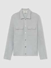 Reiss Plaistow R-Flex Knitted Press-Stud Overshirt - תמונה 2 מתוך 10
