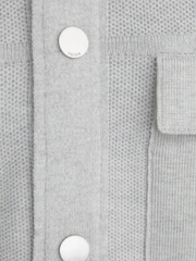 Reiss Plaistow R-Flex Knitted Press-Stud Overshirt - תמונה 3 מתוך 10