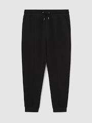 Schwarz - Reiss Finn Premium Interlock Cuffed Joggers - Bild 2 von 6