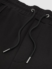 Schwarz - Reiss Finn Premium Interlock Cuffed Joggers - Bild 6 von 6