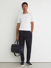 Marine - Reiss Finn Premium Interlock Cuffed Joggers - Bild 6 von 7