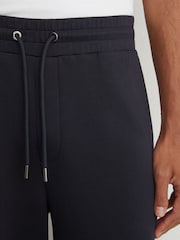 Reiss Navy Rivo Premium Interlock Relaxed-Fit Joggers - Image 4 of 7