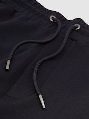 Reiss Navy Rivo Premium Interlock Relaxed-Fit Joggers - Image 7 of 7