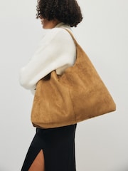 חום-אדמדם - The Set Slouchy Shoulder Bag - תמונה 3 מתוך 6
