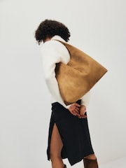 חום-אדמדם - The Set Slouchy Shoulder Bag - תמונה 5 מתוך 6