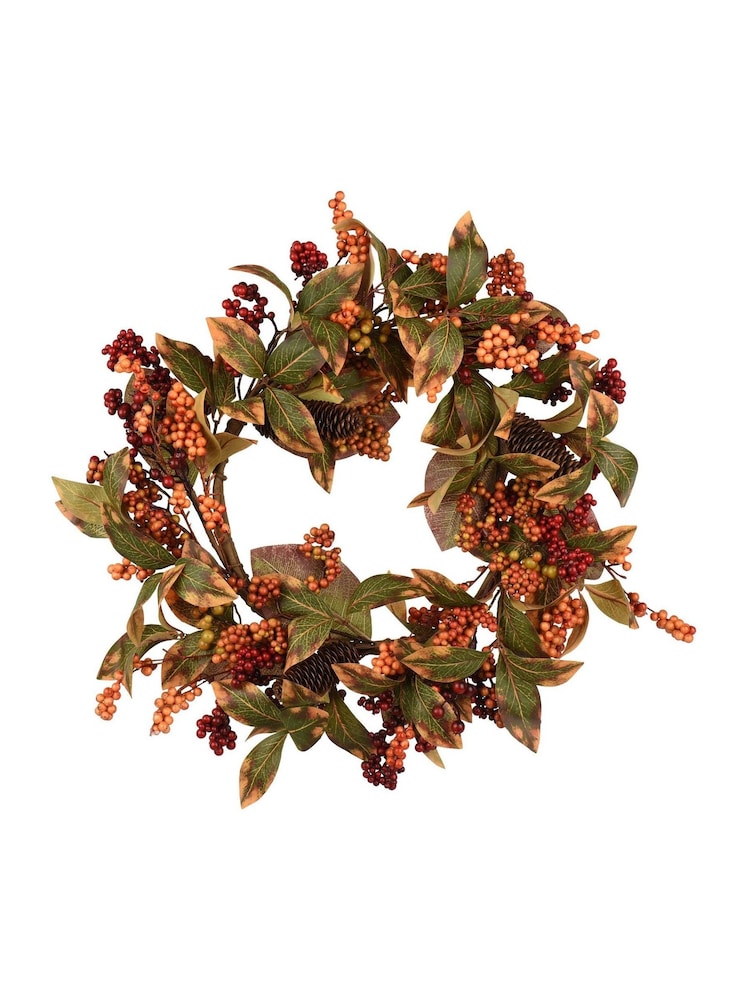Decoris 55cm Autumnal Berry Wreath - Image 2 of 2 Decoris 55cm Autumnal Berry Wreath - Image 2 of 2