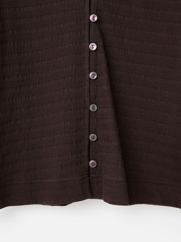 Oliver Bonas Textured Button Up Puff Sleeve Shirt - תמונה 7 מתוך 7