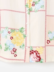 Oliver Bonas Cream Checked Floral Short Sleeve Shirt - Image 7 of 7