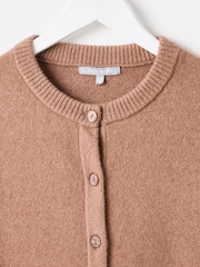 Oliver Bonas Brown Crew Neck Knitted Cardigan - Image 5 of 8