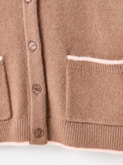 Oliver Bonas Brown Crew Neck Knitted Cardigan - Image 8 of 8