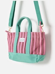 Oliver Bonas Striped Logo Fabric Mini Tote Cross-Body Bag - Bild 3 von 7