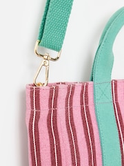 Oliver Bonas Striped Logo Fabric Mini Tote Cross-Body Bag - Bild 5 von 7