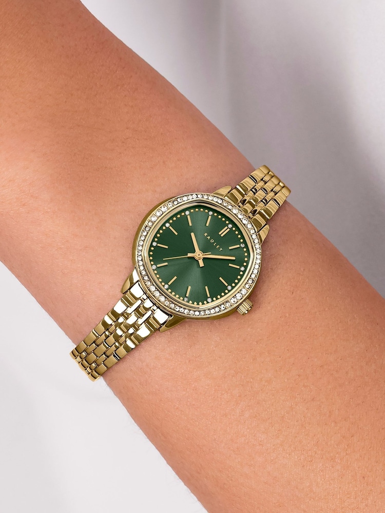 Radley Gold Plated Pale Stone Set Case Stainless Steel Bracelet Watch - Image 1 of 4