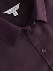 深紫色 - N.Premium Soft Long Sleeve Shirt with Cupro - 圖片 7，共 8