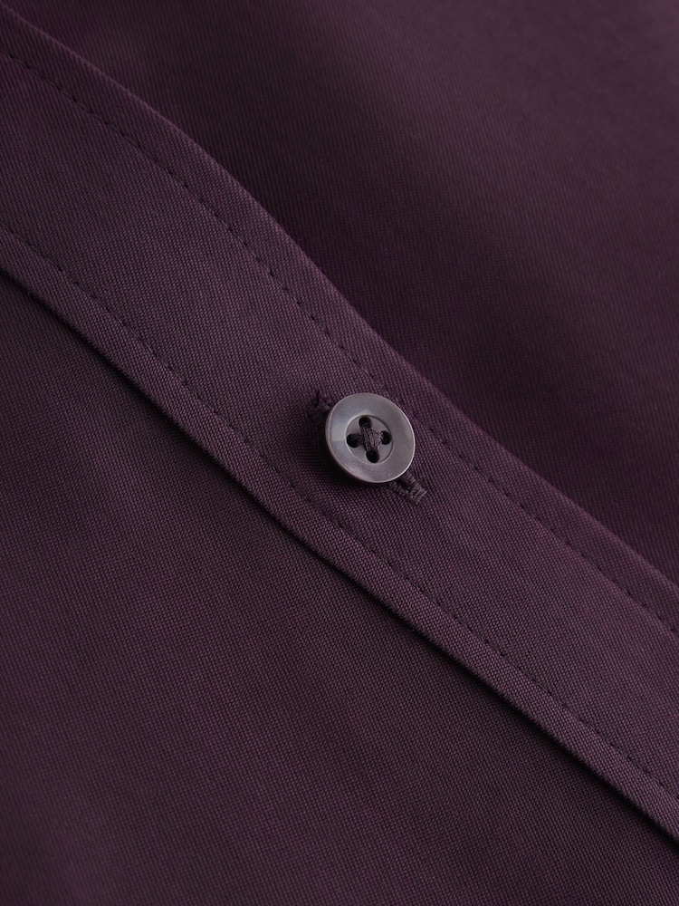深紫色 - N.Premium Soft Long Sleeve Shirt with Cupro - 圖片 8，共 8