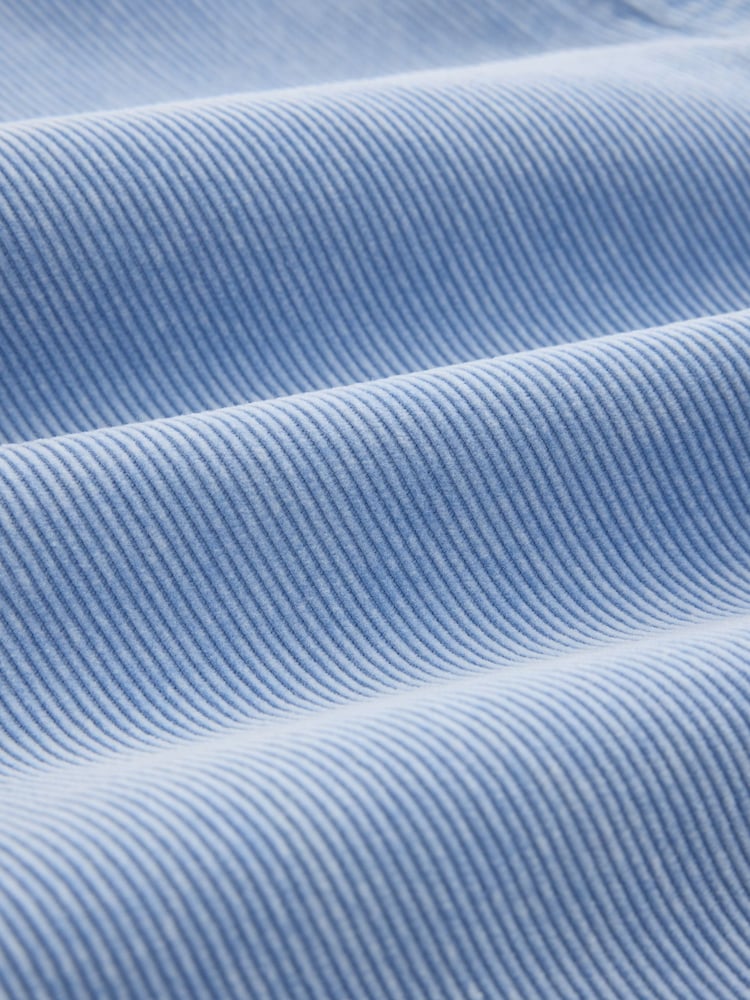 Blauw - Gewassen corduroy overhemd - Afbeelding 7 van 7