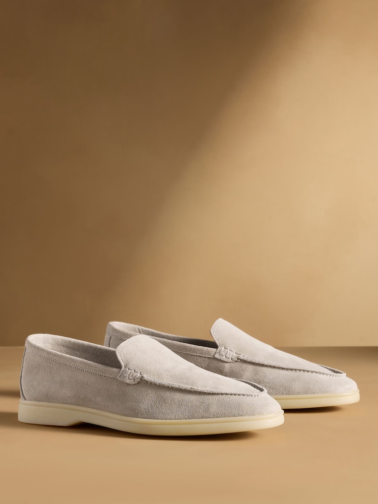 Russell & Bromley Neutral Carmel Soft Loafers - Image 1 of 7