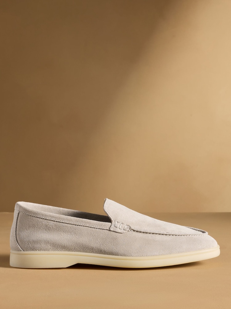 Russell & Bromley Neutral Carmel Soft Loafers - Image 2 of 7