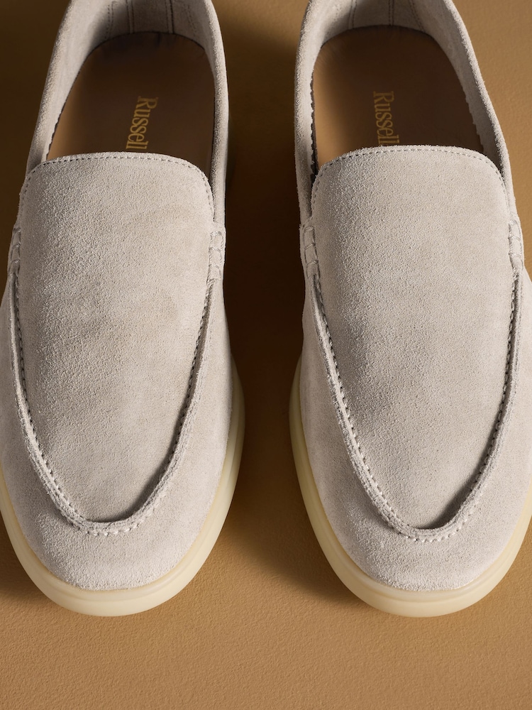 Russell & Bromley Neutral Carmel Soft Loafers - Image 7 of 7