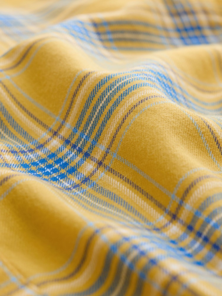 Yellow/Blue Check - Flanelli pitkähihainen paita - Kuva 2 / 3