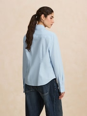 Blå - Slim Fit Oxford Shirt - Billede 4 af 8