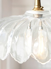 Gallery Home Clear Glass Camellia 1 Pendant Light - Image 2 of 5