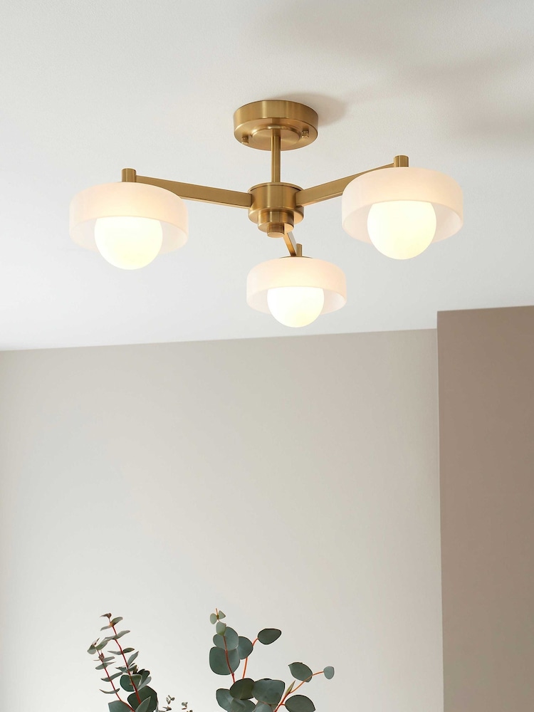 Gallery Home Aged Brass Blake Ceiling Light - Image 1 of 4