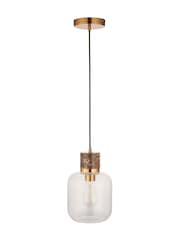 Gallery Home Dark Brown Travine 1 Pendant Light - Image 4 of 5