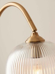 Gallery Home Aged Brass Ashton Ribbed Floor Light - Image 2 of 5