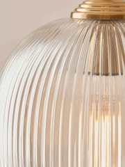 Gallery Home Aged Brass Ashton Ribbed Floor Light - Image 3 of 5